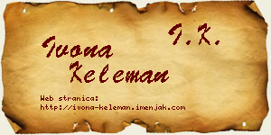 Ivona Keleman vizit kartica